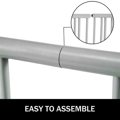 10-Bike Double-Sided Floor Rack, 1.5m All-Steel for Garages & Events