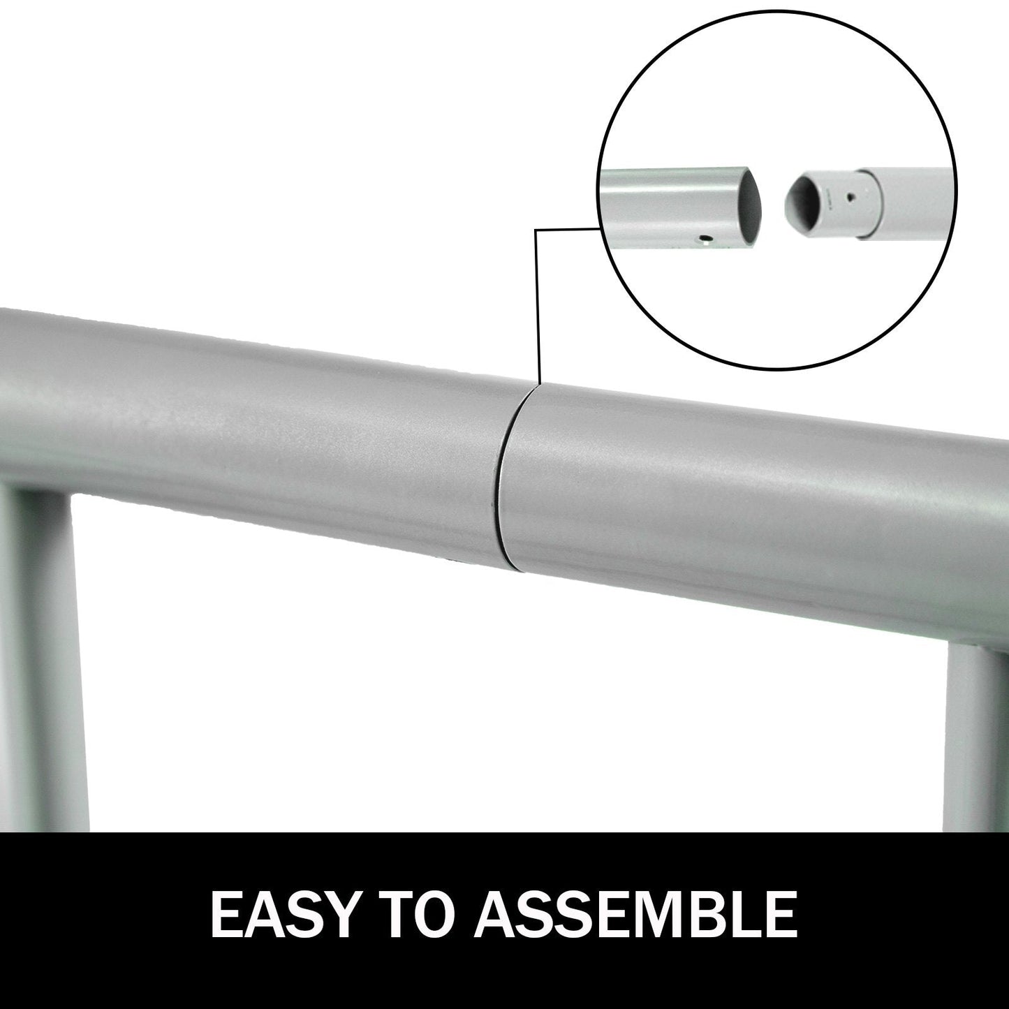 9-Bike Floor Rack: Single-Sided Steel Stand for Garage or Yard Storage