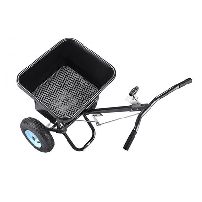 VEVOR Broadcast Spreader, 5.2kg Capacity, Walk-Behind Push Spreader, 0-3 m Spreading Width, All Terrain Pneumatic Tires, Lawn Spreaders with Hopper Grate, for Seed, Fertilizer, Salt, Ice Melt