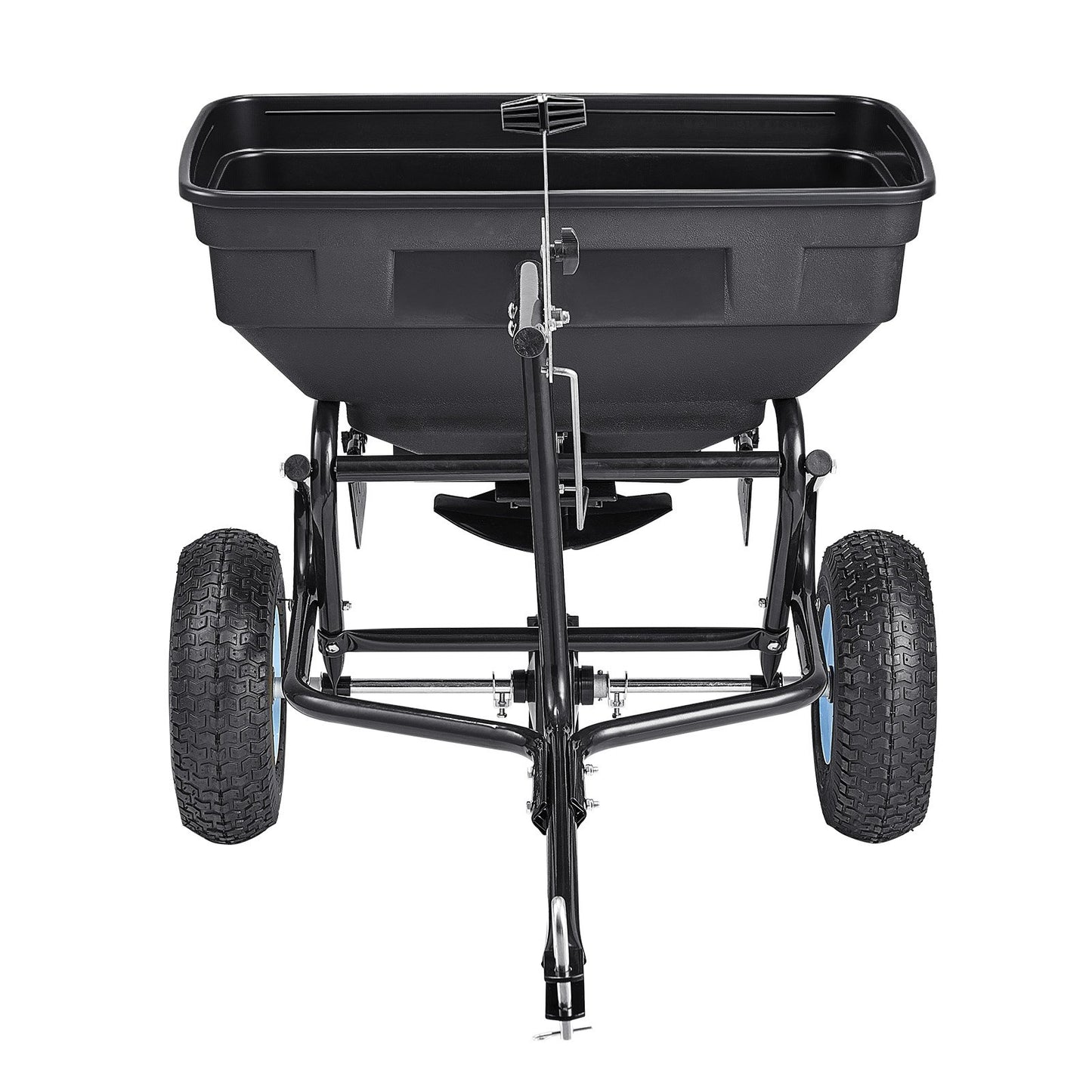Tow Behind Broadcast Spreader, 130LBS Capacity, Tow/Push Garden Spreader with 13 in Tires, 30 Adjustable Setting & 9.8 ft Spreading Width, Lawn Spreaders for Seed, Fertilizer, Salt, Ice Melt
