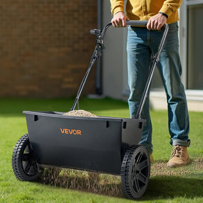 Walk-Behind Push Broadcast Spreader 22.6kg Capacity 460 mm Spreading Width