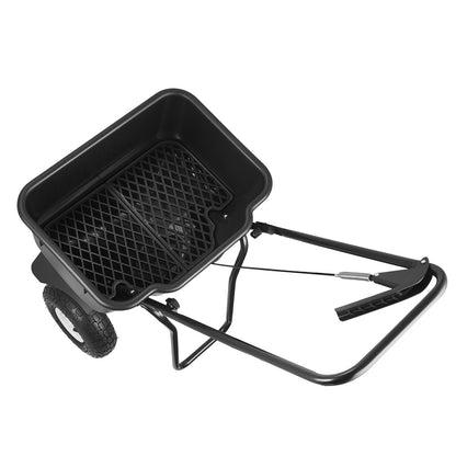 Push Lawn Spreader, 3.6m Spreading Width, Broadcast Spreader with 36.3kg Load Capacity & 10 in All-Terrain Tires, Walk-Behind Garden & Lawn Broadcast Spreaders for Seed Fertilizer, Salt Ice Melt