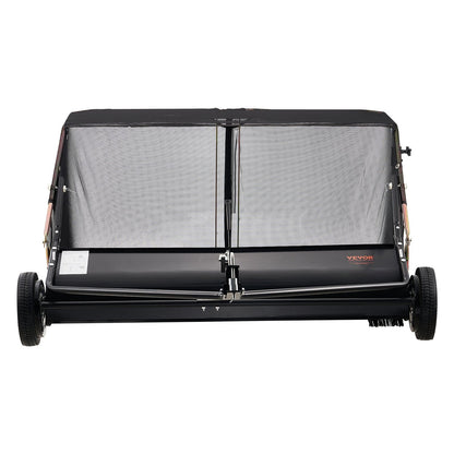 26.7 cm Tow Behind Lawn Sweeper, 26 cu.ft. Large Yard Sweeper, Adjustable Sweeping Height, Heavy Duty Leaf & Grass Collector with Dumping Rope, Pull Behind Sweepers for Debris Grass Clippings