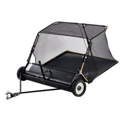 Tow-Behind Lawn Sweeper 1.32m, 26 cu.ft. Capacity, Adjustable Height & Storage