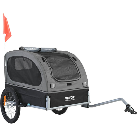 VEVOR Dog Bike Trailer, Supports up to 40 kg, Pet Cart Bicycle Carrier, Easy Folding