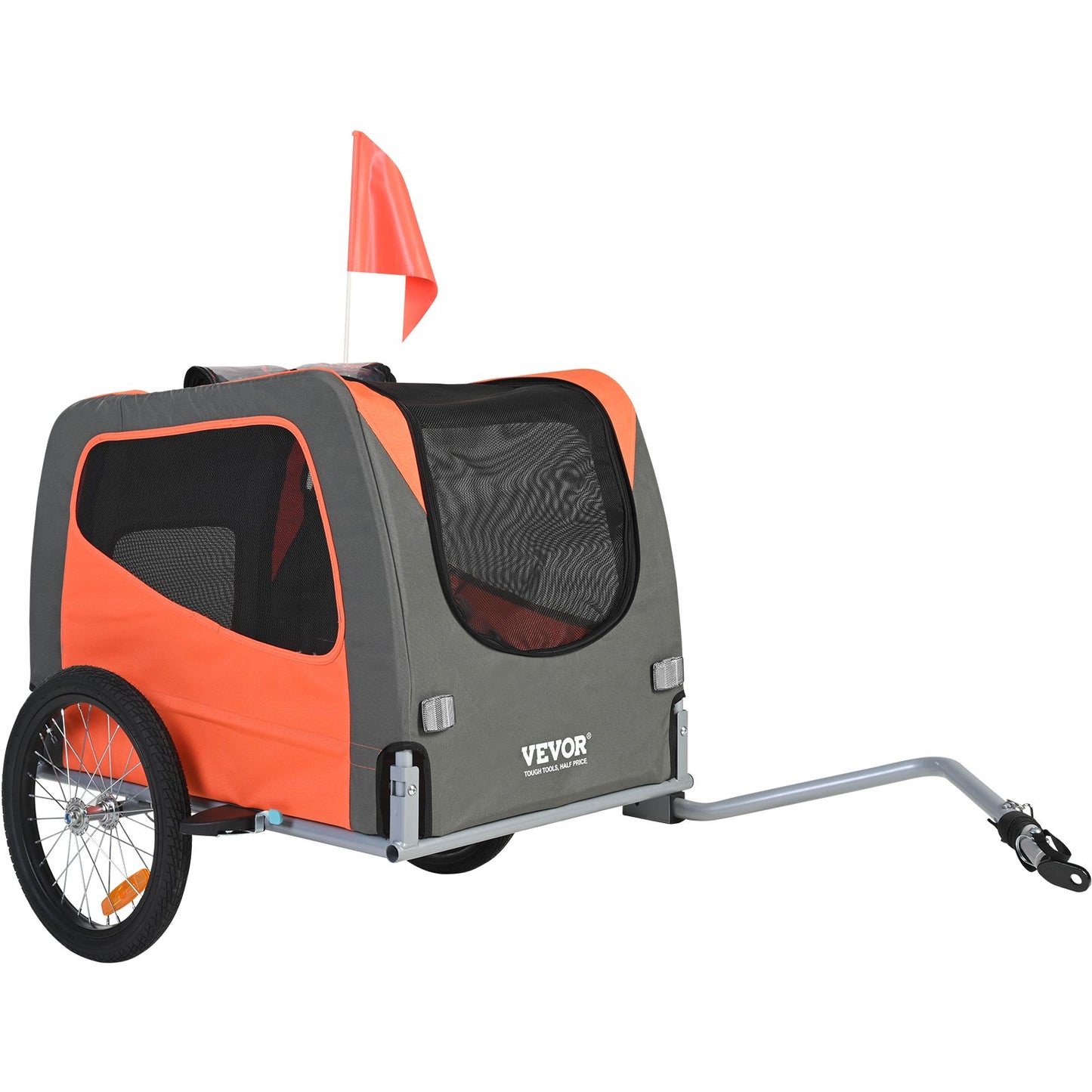 VEVOR Dog Bike Trailer, Supports up to 30 kg, Pet Cart Bicycle Carrier, Easy Folding