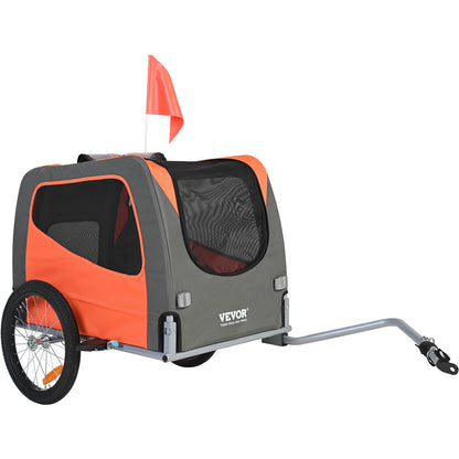 VEVOR Dog Bike Trailer, Supports up to 30 kg, Pet Cart Bicycle Carrier, Easy Folding