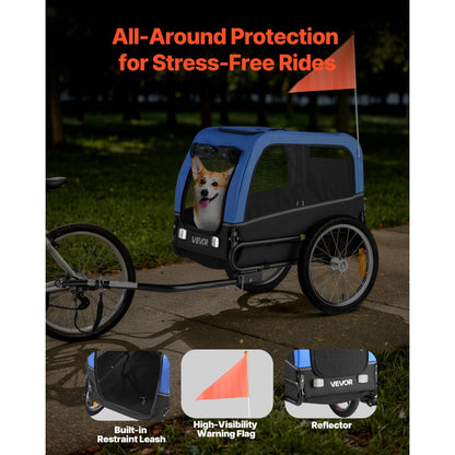 Dog Bike Trailer Pet Bicycle Trailer Cat Carrier 30 kg Water Resistant