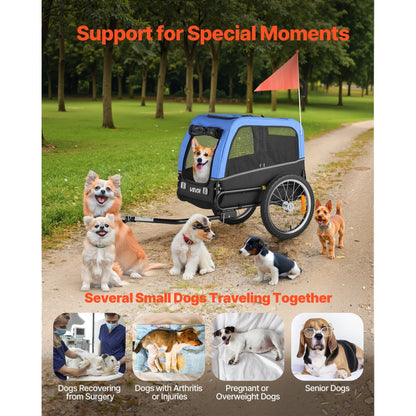 Dog Bike Trailer Pet Bicycle Trailer Cat Carrier 30 kg Water Resistant