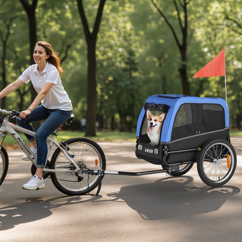 Dog Bike Trailer Pet Bicycle Trailer Cat Carrier 30 kg Water Resistant
