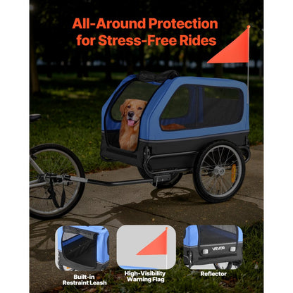 Dog Bike Trailer Pet Bicycle Trailer Cat Carrier 40 kg Water Resistant
