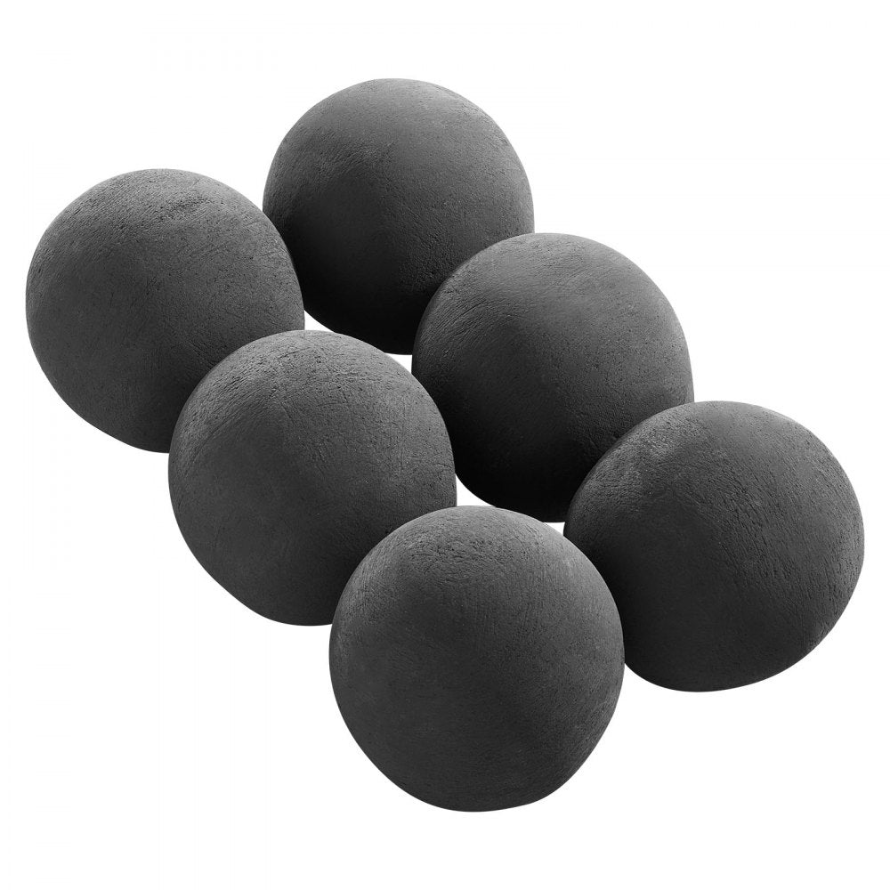 VEVOR 12.5 cm 6 Pcs Ceramic Fire Balls Round Fire Stones Reusable Lava Rocks