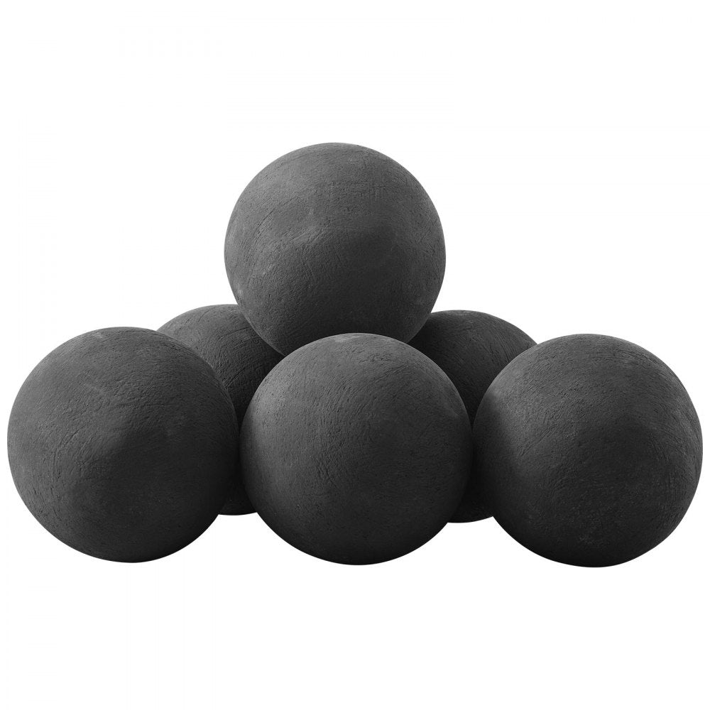 VEVOR 12.5 cm 6 Pcs Ceramic Fire Balls Round Fire Stones Reusable Lava Rocks