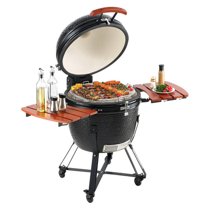 VEVOR Portable Charcoal Grill, Propane Gas Grills with Cover and Cart, Heavy Duty