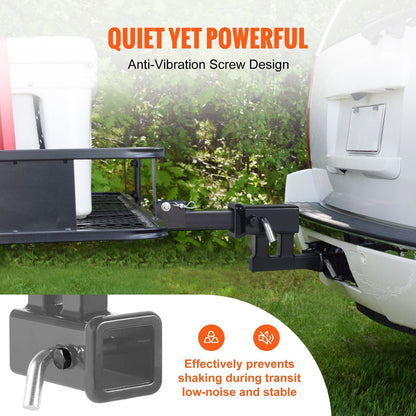 Universal Hitch Adapter: 1.25m to 2m Extender, 1.8t Capacity, Steel, Black