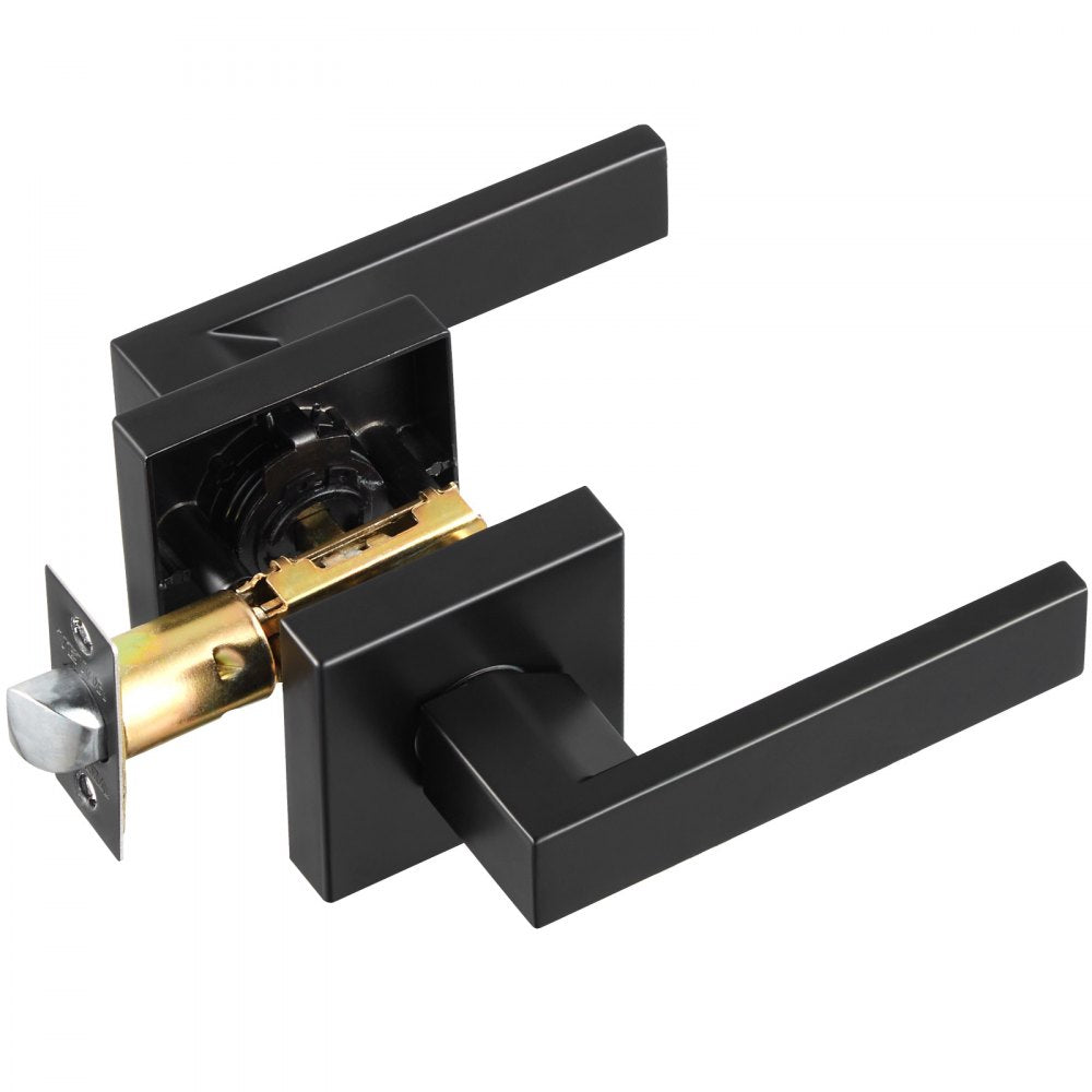 Passage Door Handle 1 Pack Matte Black Door Lever Interior Reversible Lever