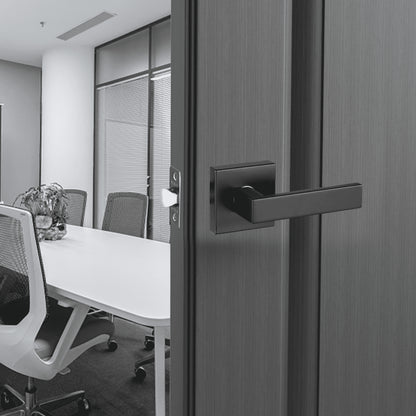 Passage Door Handle 6 Pack Matte Black Door Lever Interior Reversible Lever