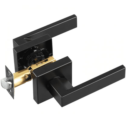Passage Door Handle 6 Pack Matte Black Door Lever Interior Reversible Lever