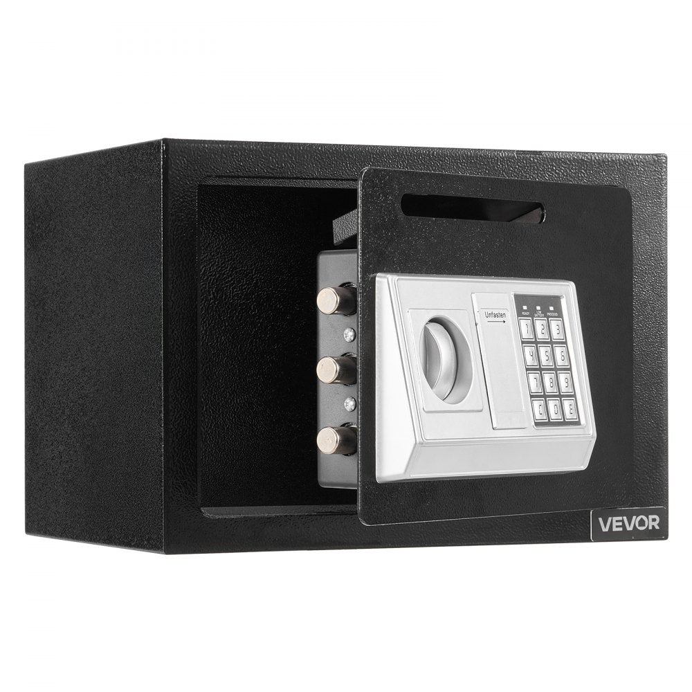 0.6 Cubic Feet Drop Safe with a Front Lock Slot Password & Turn Knob Black