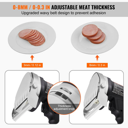 Electric Turkish Kebab Knife, 80W Commercial Gyro Cutter with Adjustable Thickness
