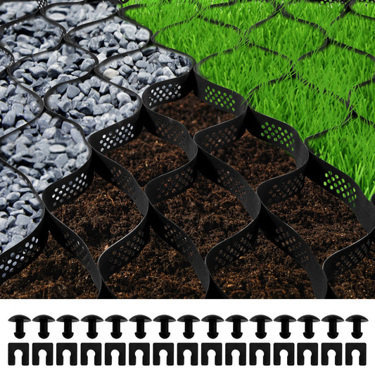 VEVOR Ground Grid, 855 kg per Sq Ft Load Geo Grid, 76.2 mm Depth Permeable Stabilization