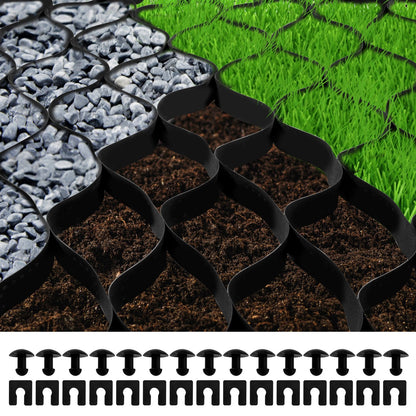 Heavy-Duty 8.2x1.2m HDPE Geocell Grid for Gravel with 5cm Depth