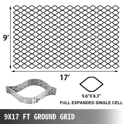 VEVOR Geo Grid Ground Grid Geo Cell Grid 9x17ft Gravel Geo Grid 2in High Tensile