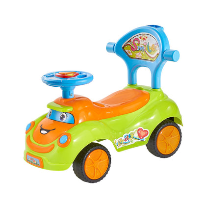 Ride On Push Car, Push Car for Toddler 19 to 36 Months, Around Buggy with Guardrails, Handle & Under-seat Storage, 25 kg Load Capacity, Foot-to-Floor Walker for Boys Girls, Green