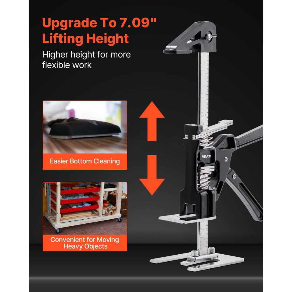 VEVOR Labor Saving Arm Jack 2 PCS 150kg Bearing Capacity Lifting to 180mm Black