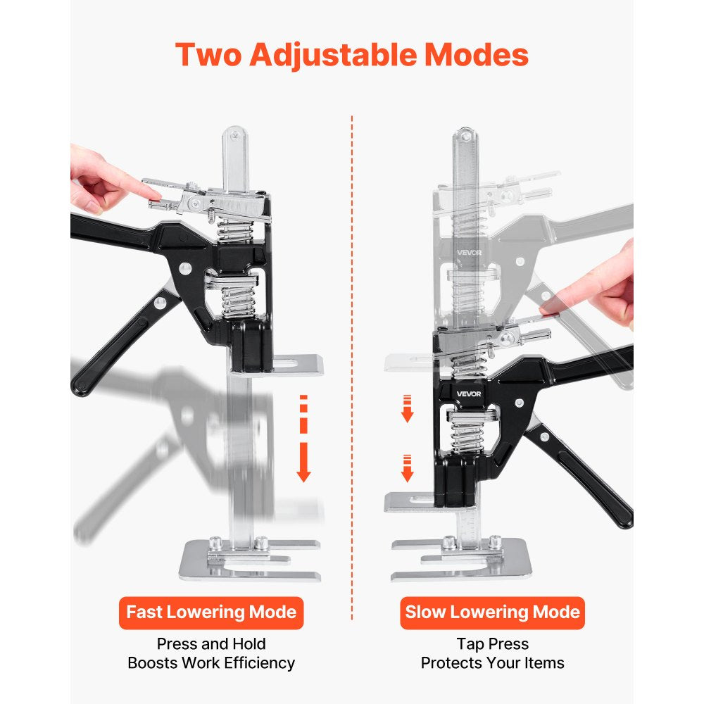 VEVOR Labor Saving Arm Jack 2 PCS 200kg Capacity 2 Modes Lifting to 165mm Black