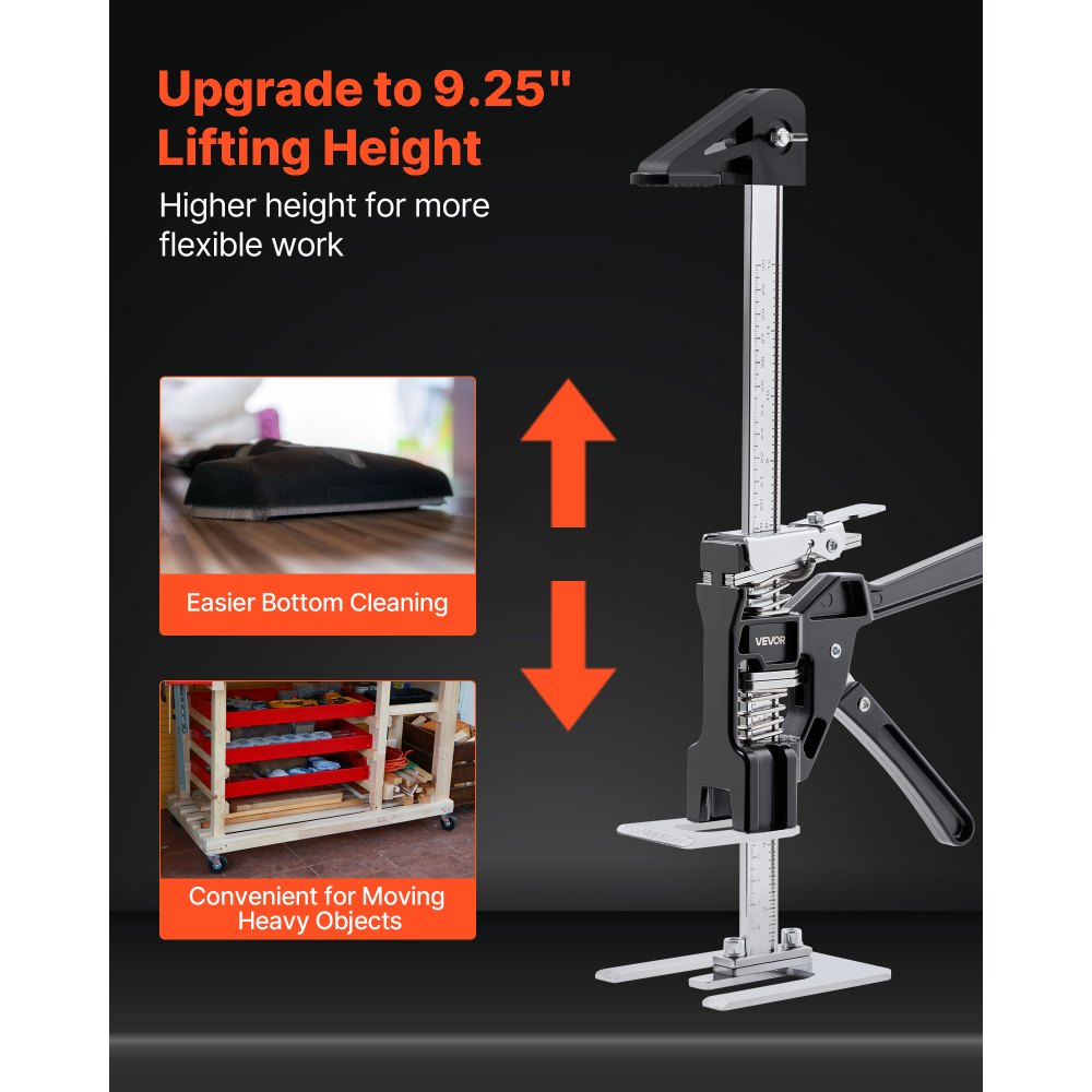 VEVOR Labor Saving Arm Jack 2 PCS 200kg Capacity 2 Modes Lifting to 235mm Black
