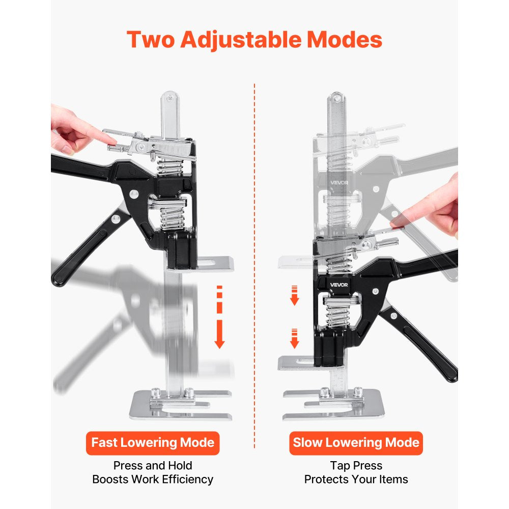 VEVOR Labor Saving Arm Jack 2 PCS 200kg Capacity 2 Modes Lifting to 235mm Black