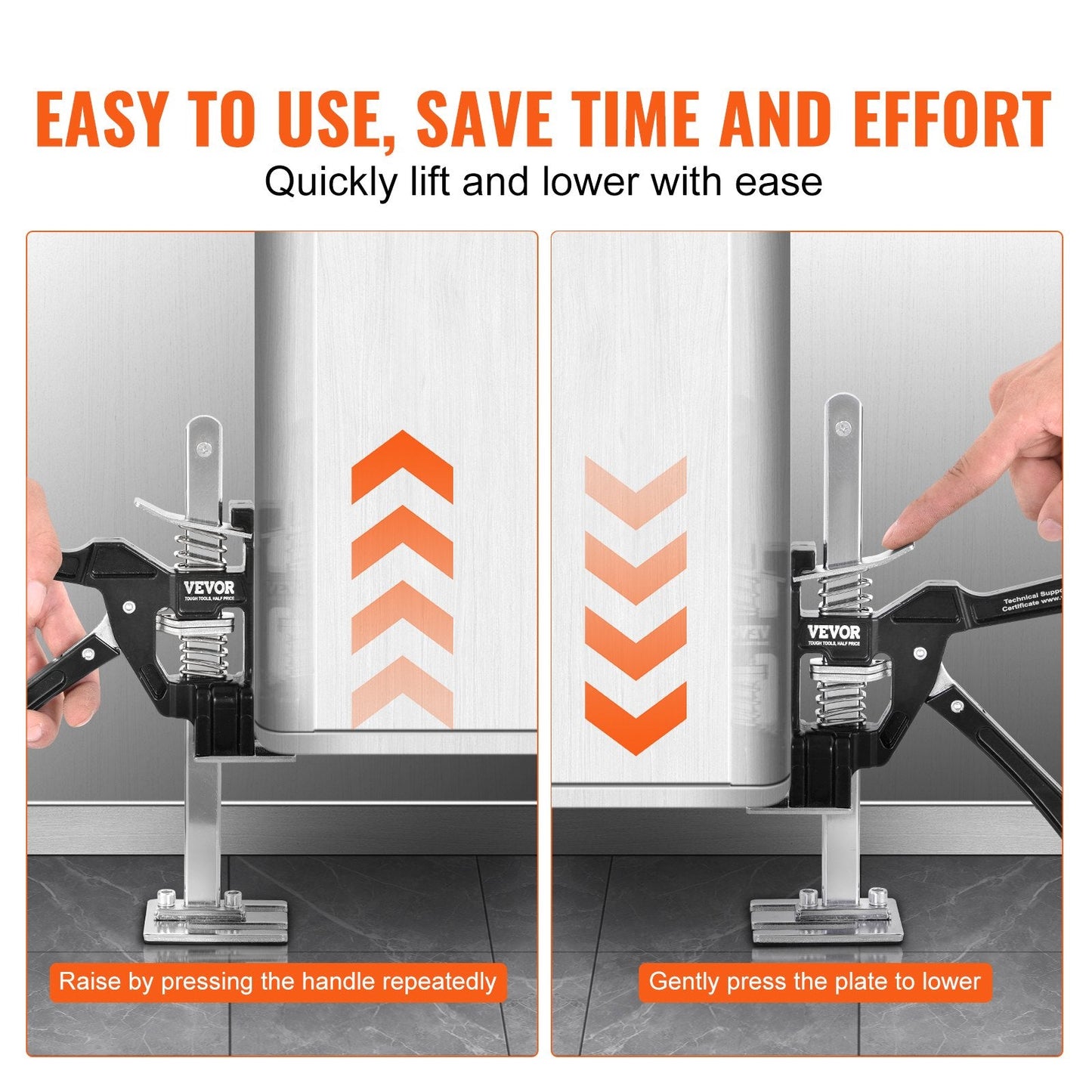 Dual Arm Lifting Jack Set, 90.7 kg Capacity, Lifts to 0.12 meters