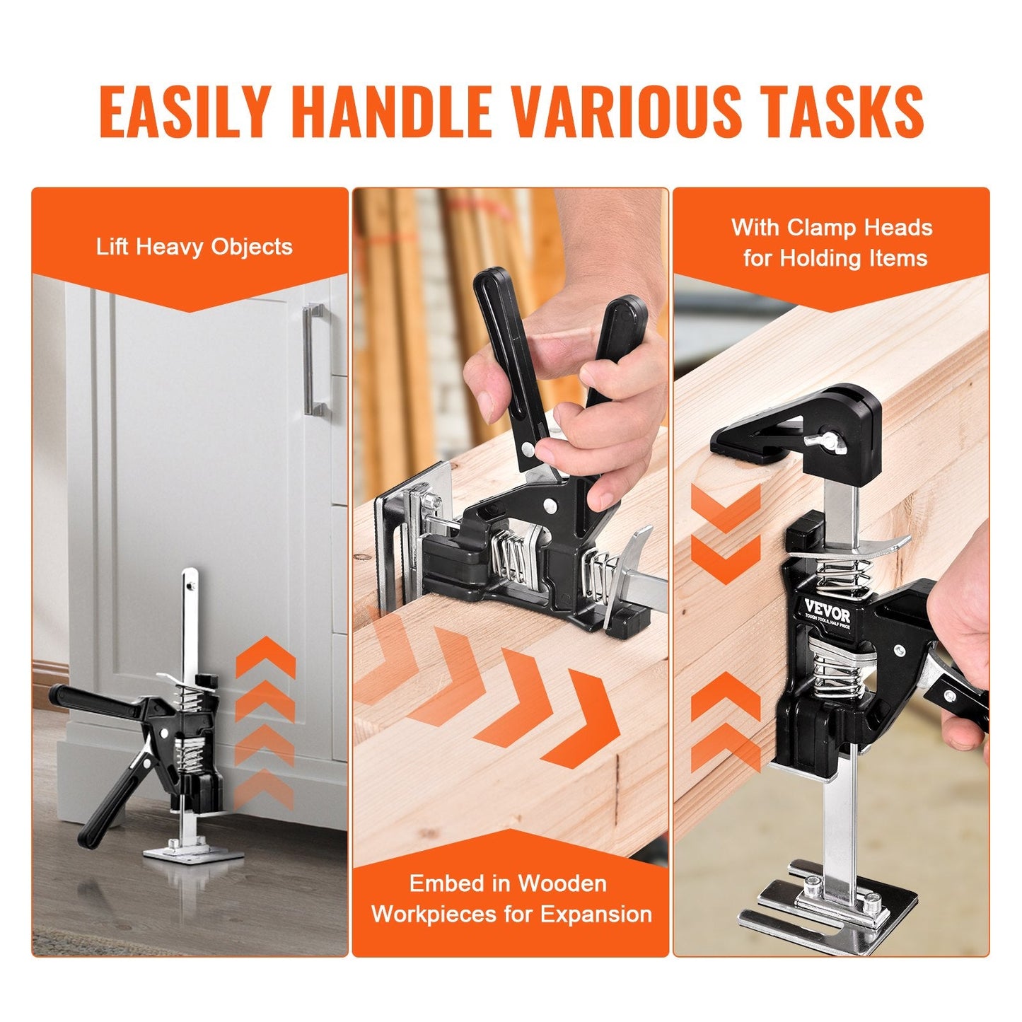 Dual Arm Lifting Jack Set, 90.7 kg Capacity, Lifts to 0.12 meters