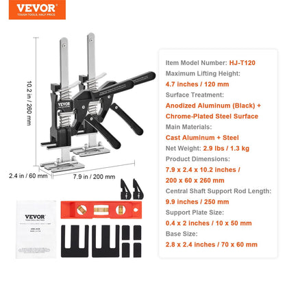 Dual Arm Lifting Jack Set, 90.7 kg Capacity, Lifts to 0.12 meters
