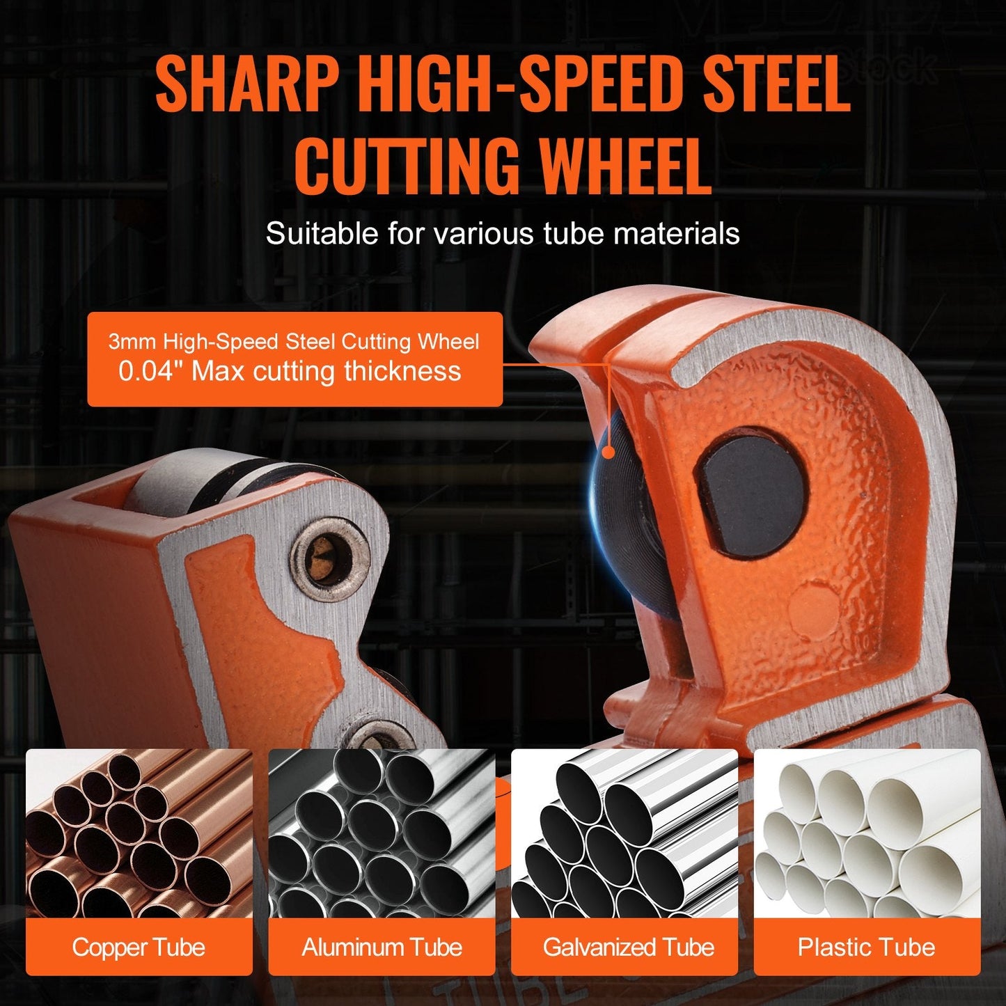 Compact Copper & Aluminum Pipe Cutter, 3-29mm Range, Durable SKD Blade