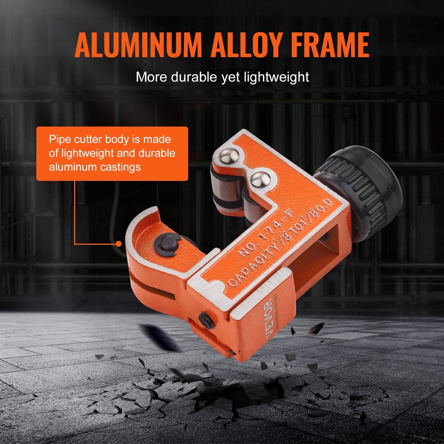Compact Copper & Aluminum Pipe Cutter, 3-29mm Range, Durable SKD Blade