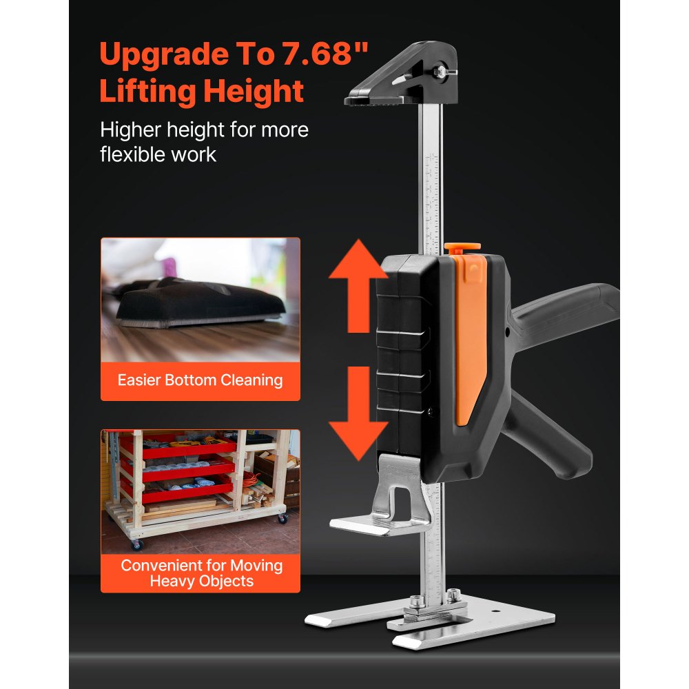VEVOR Labor Saving Arm Jack 2 PCS 200kg Capacity 2 Modes Lifting to 195mm Black