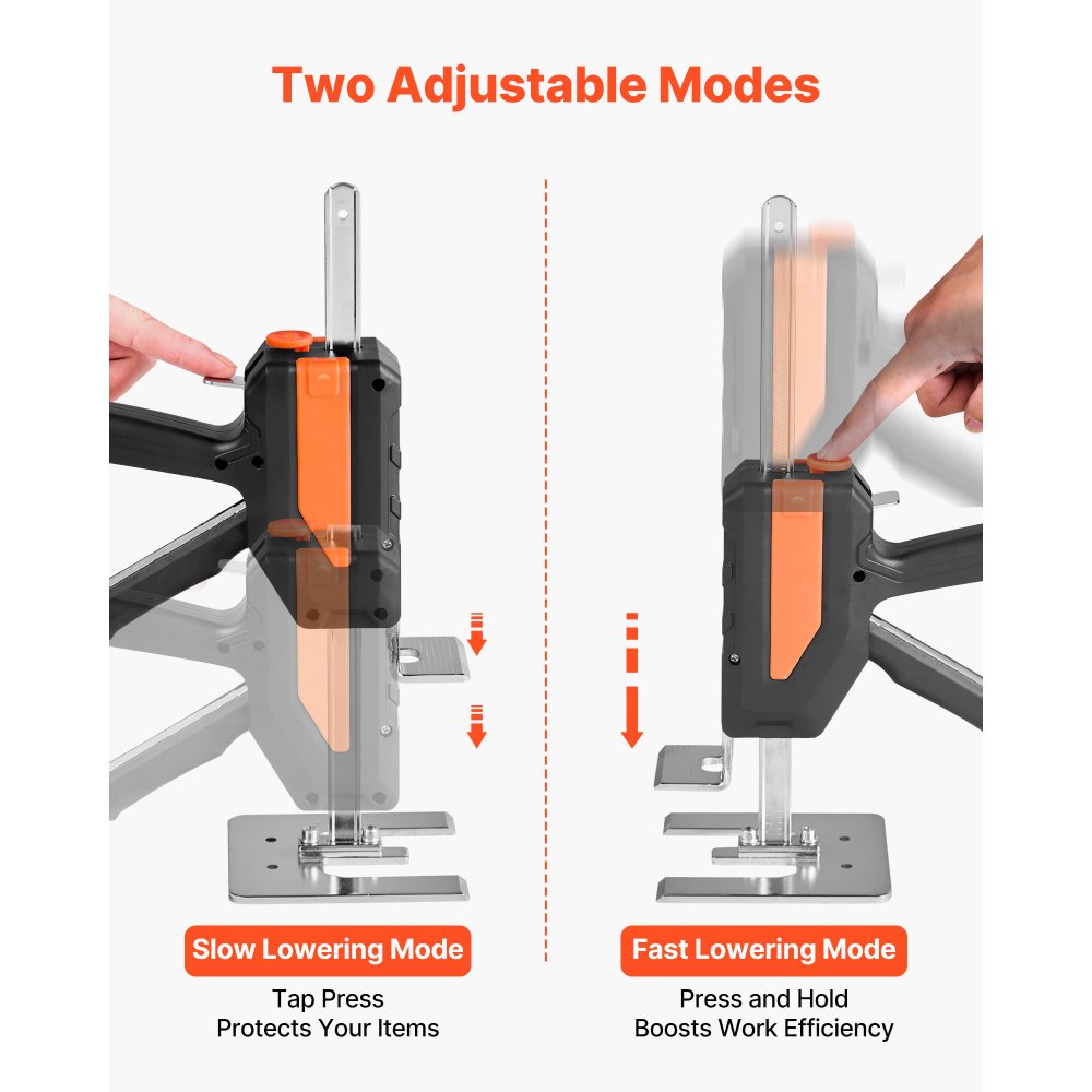 VEVOR Labor Saving Arm Jack 2 PCS 200kg Capacity 2 Modes Lifting to 195mm Black