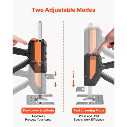 VEVOR Labor Saving Arm Jack 2 PCS 200kg Capacity 2 Modes Lifting to 195mm Black