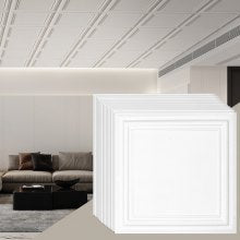 DIY adhesive installation makes it simple to transform large ceilings without professional installation skills