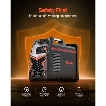 VEVOR TIG Welder 3-In-1 Welding Machine Pulse MMA Stick IGBT Inverter LED