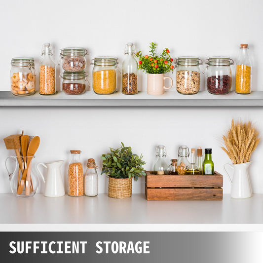 Foldable Stainless Steel Concession Shelf for Food Trailer, 1.8m x 0.29m
