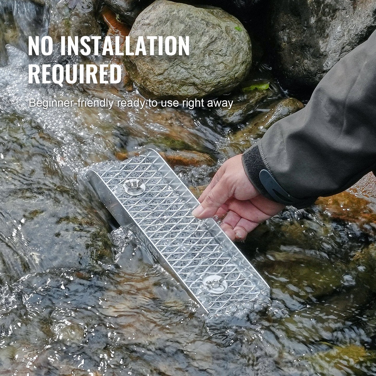 Gold Prospecting Kit with Mini Sluice Box, 30 cm Aluminum Equipment, 16 PCS