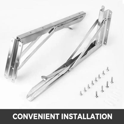 Stainless Steel Folding Serving Shelf for Concession Trailers, 1.22m x 30.5cm