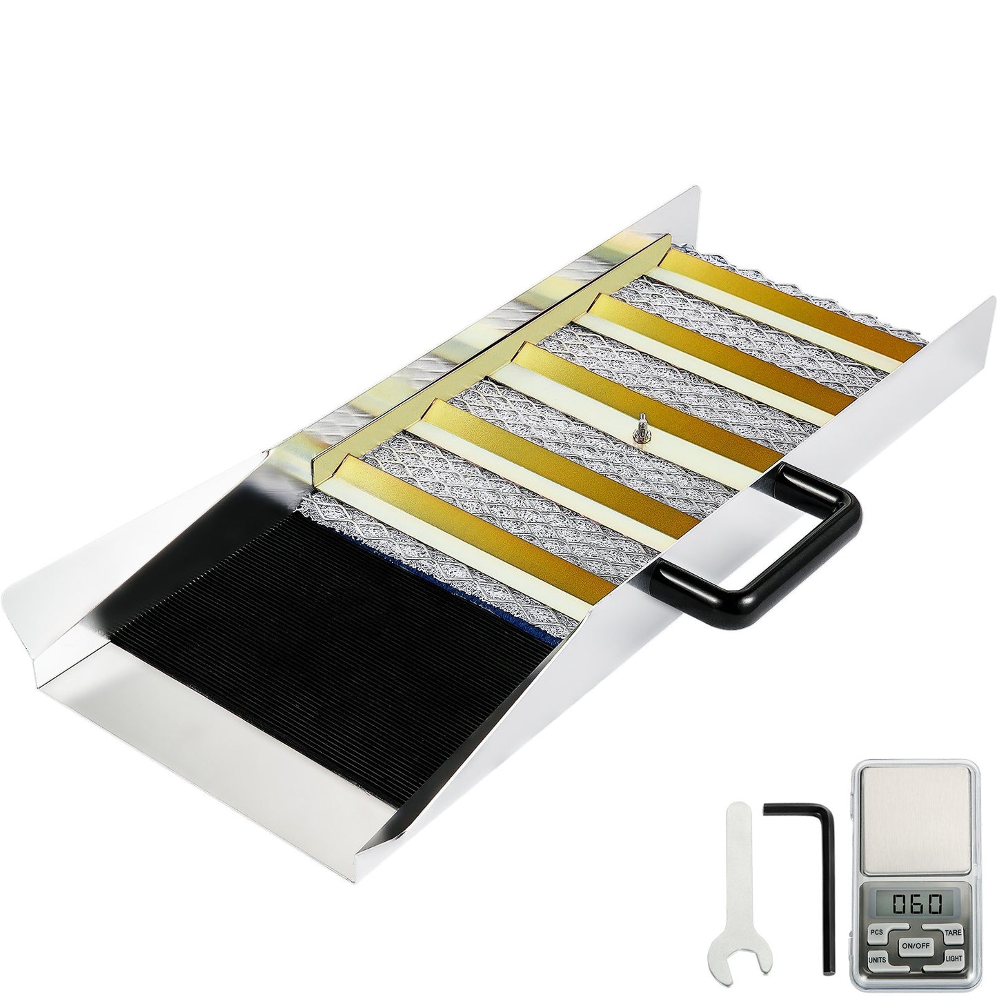 VEVOR Aluminum Alloy Sluice Box, Compact 24" Mini Sluice Boxes for Gold, Lightweight
