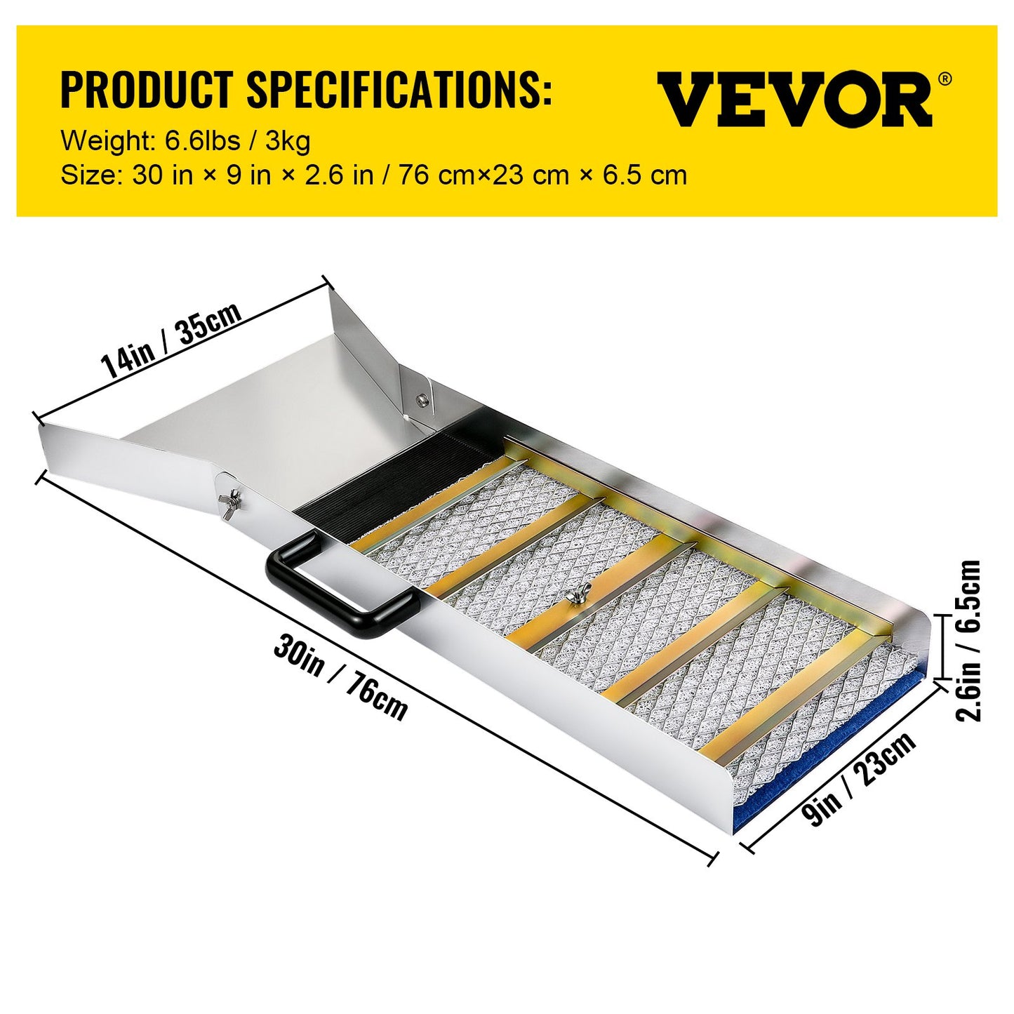 VEVOR Aluminum Alloy Sluice Box, Compact 30" Long Sluice Boxes for Gold, Lightweight