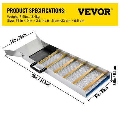 VEVOR Aluminum Alloy Sluice Box, Compact 36" Mini Sluice Boxes for Gold, Lightweight
