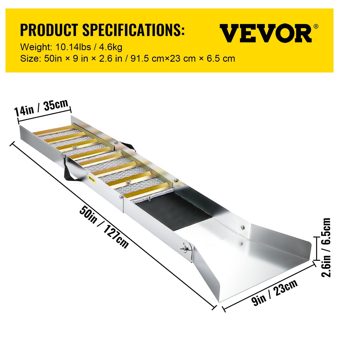 VEVOR Folding Aluminum Alloy Sluice Box, Compact 50" Sluice Boxes for Gold, Lightweight