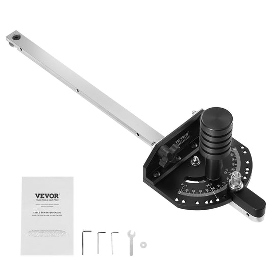 VEVOR Precision Miter Gauge, Standard Slot 3/4'' x 3/8'', Aluminum Alloy Table Saw